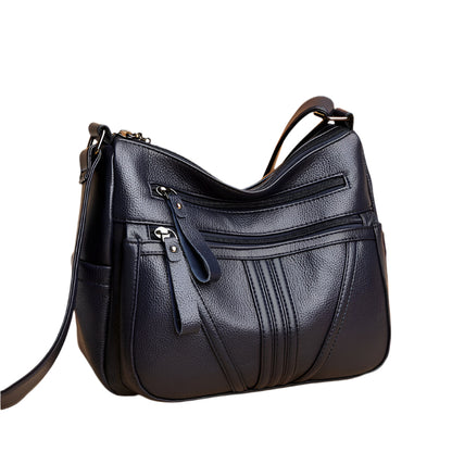 Genuine Leather Simple Shoulder Messenger Bag