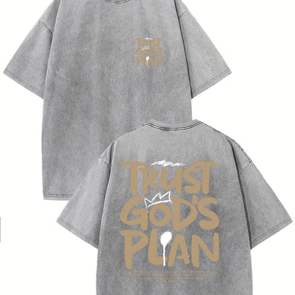 Casual Retro Washed High Quality Cotton Pattern T-shirt