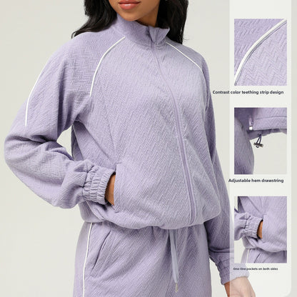 Women's Zippered Outdoor Fitness Jacket