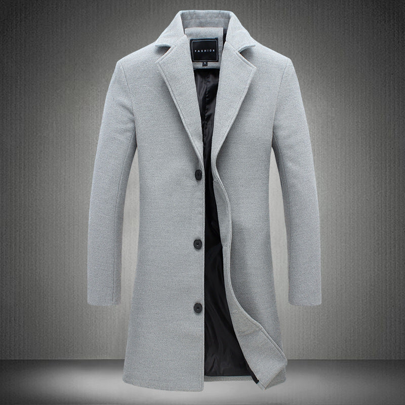 Men’s Casual Business Woolen Coat