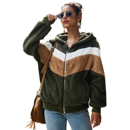 Warm Winter Zipper Women Hooded Cardigan