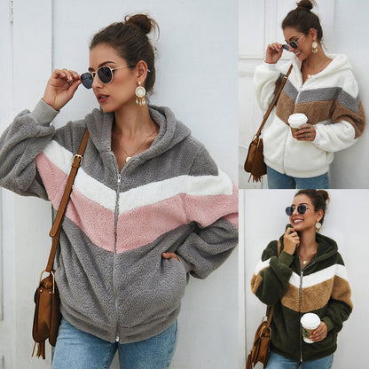Warm Winter Zipper Women Hooded Cardigan