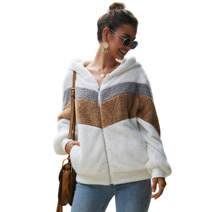 Warm Winter Zipper Women Hooded Cardigan