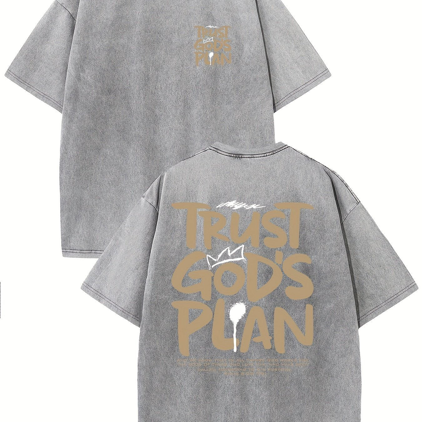 Casual Retro Washed High Quality Cotton Pattern T-shirt