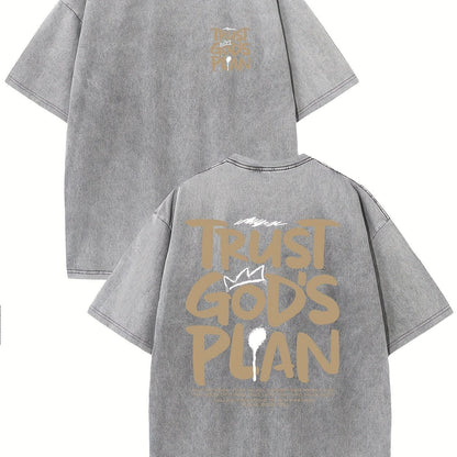 Casual Retro Washed High Quality Cotton Pattern T-shirt