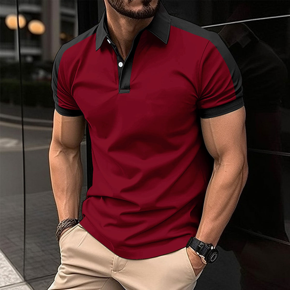 Men's Short Sleeve Casual Polo