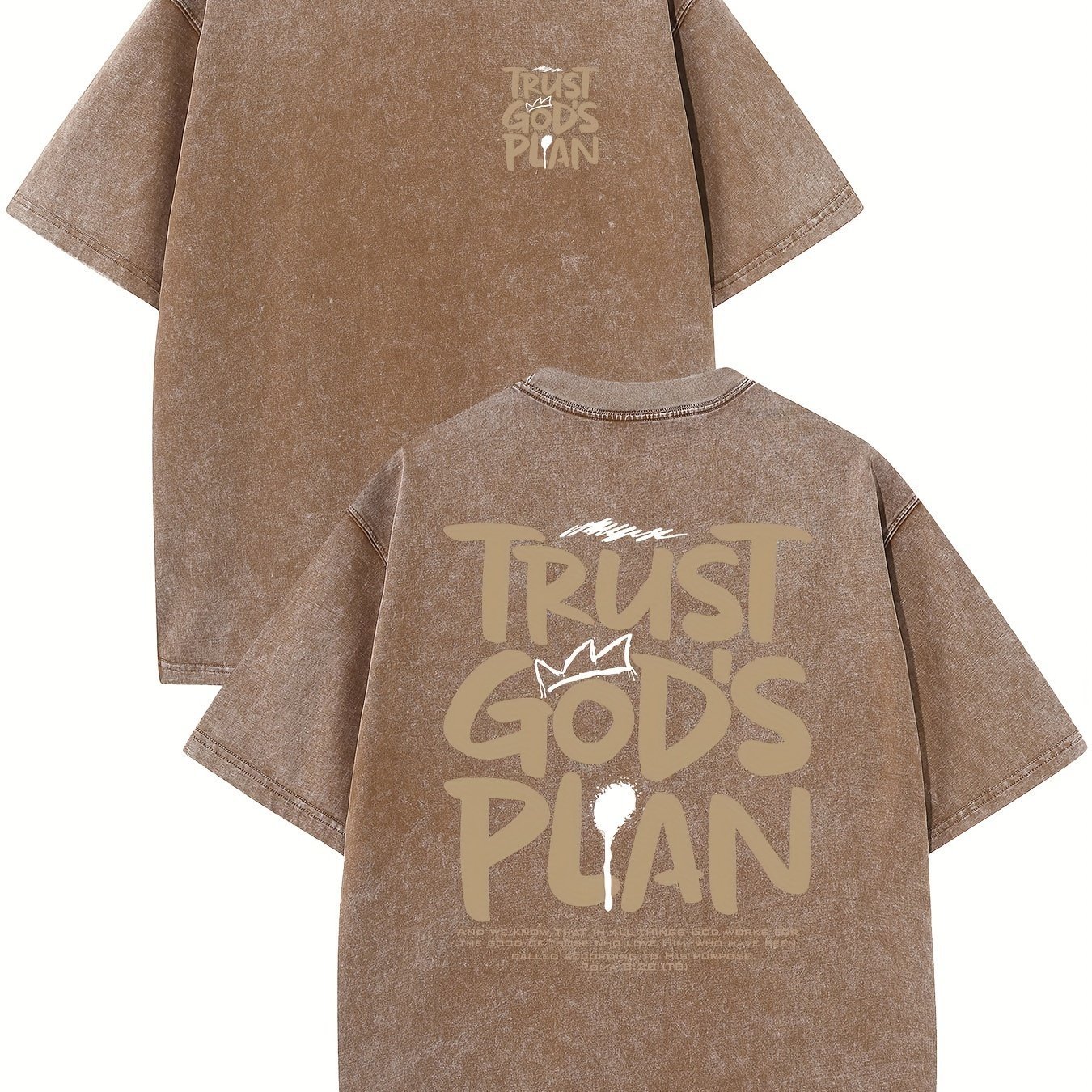 Casual Retro Washed High Quality Cotton Pattern T-shirt