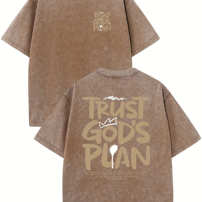 Casual Retro Washed High Quality Cotton Pattern T-shirt