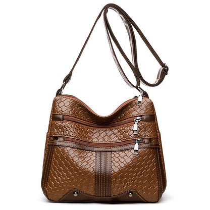Multi-compartment Woven Single Shoulder Messenger Bag