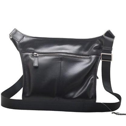 Women’s One-shoulder Wide Strap Cross-body Soft Leather Bag