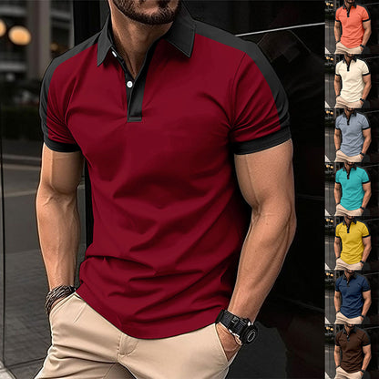 Men's Solid color Short Sleeve Casual Polo