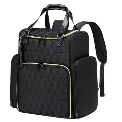 Large Capacity Nail Polish Cosmetic Double Layer Nail Art Storage Tote Shoulders Bag