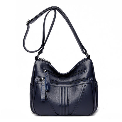 Genuine Leather Simple Shoulder Messenger Bag