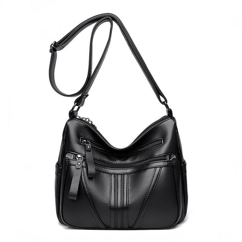 Genuine Leather Simple Shoulder Messenger Bag