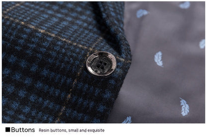 Men's Slim-fit Casual Plaid Blazer