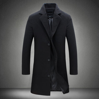 Men’s Casual Business Woolen Coat