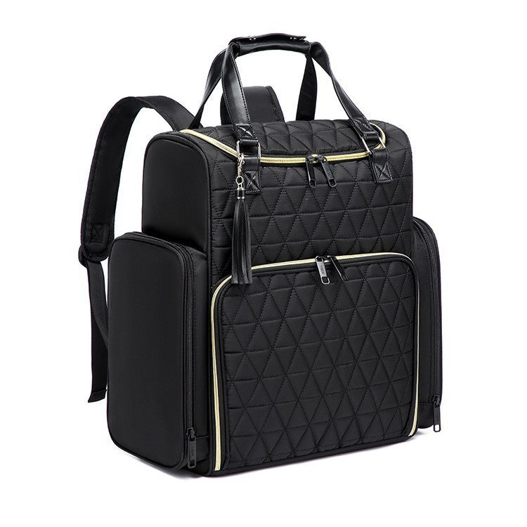 Large Capacity Nail Polish Cosmetic Double Layer Nail Art Storage Tote Shoulders Bag