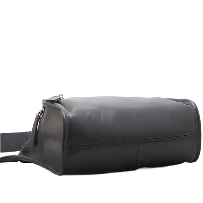 Women’s One-shoulder Wide Strap Cross-body Soft Leather Bag