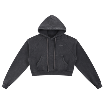 Women's Snow Washed Cropped Hoodie