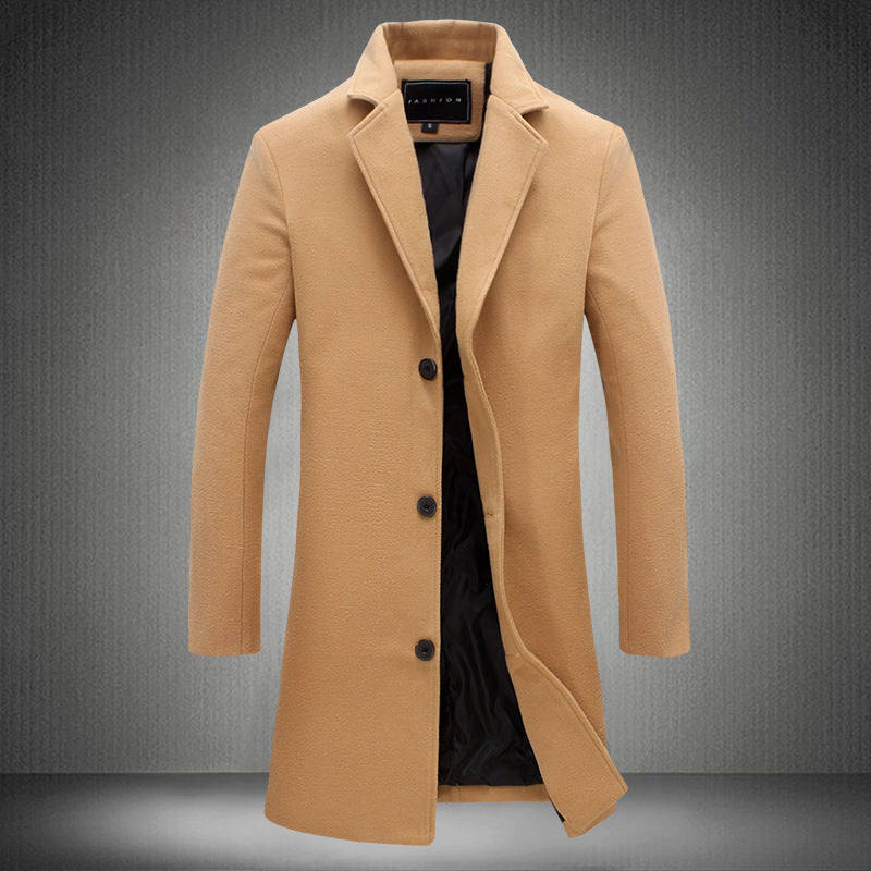 Men’s Casual Business Woolen Coat