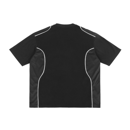 Contrast Piped Panel Unisex T-Shirt
