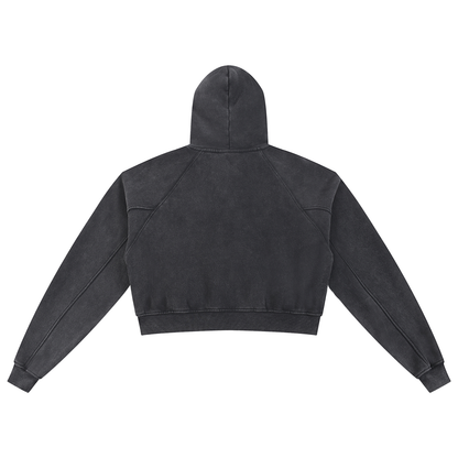 Women's Snow Washed Cropped Hoodie