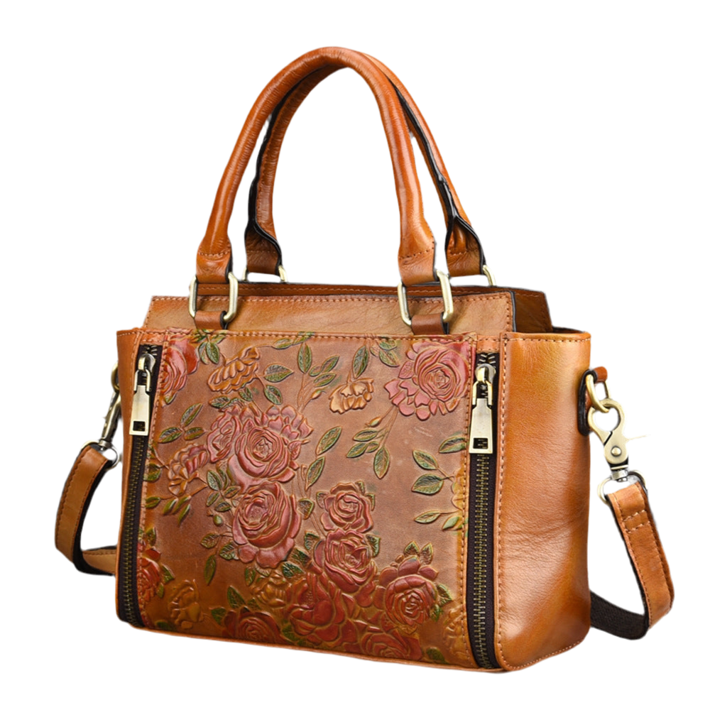 Women’s Rosewood Elegance Leather Handbag