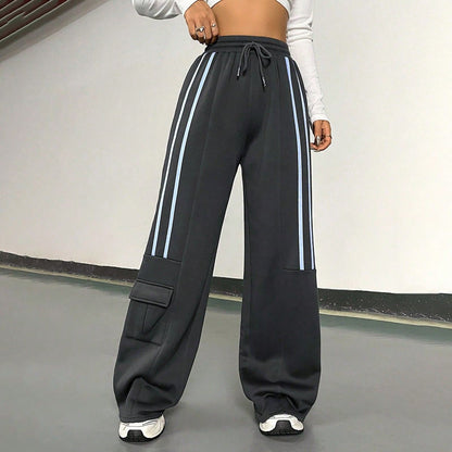 72727# Design Overalls Women&#039;s American Retro Casual Sports Sweatpants