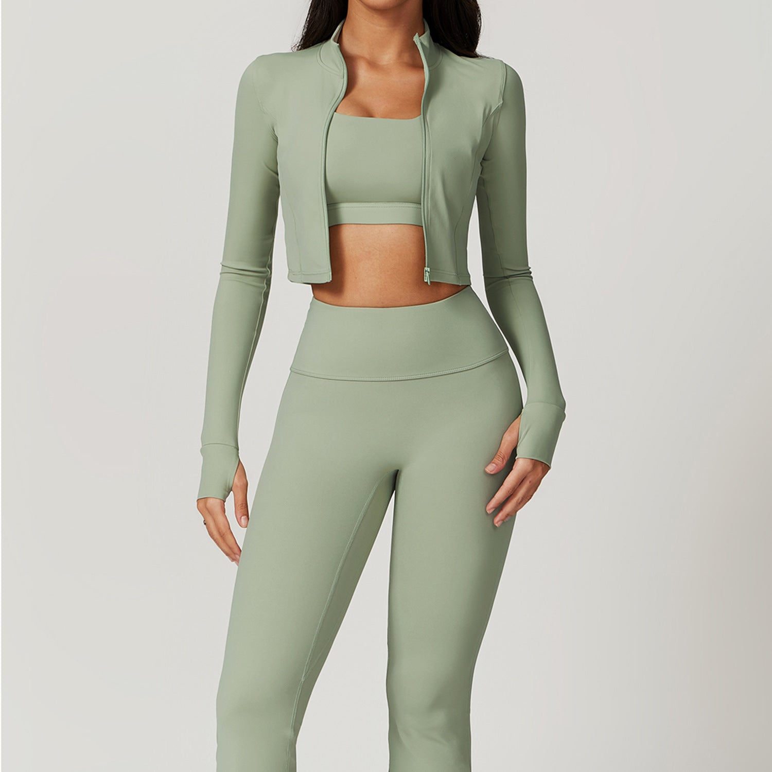 Pea green pants set / 14/XL
