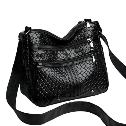 Multi-compartment Woven Single Shoulder Messenger Bag