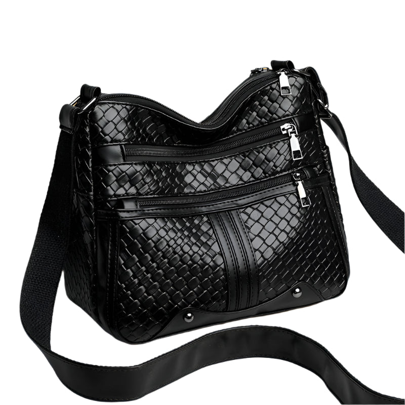 Multi-compartment Woven Single Shoulder Messenger Bag