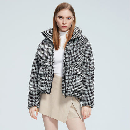 Fashion Zipper Women's Short Cotton Coat