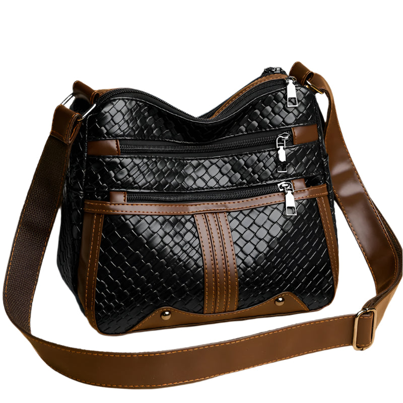 Multi-compartment Woven Single Shoulder Messenger Bag
