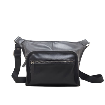 Women’s One-shoulder Wide Strap Cross-body Soft Leather Bag