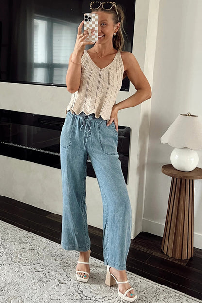 Women’s Casual Loose Straight Denim Pants