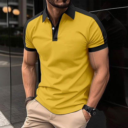 Men's Solid color Short Sleeve Casual Polo