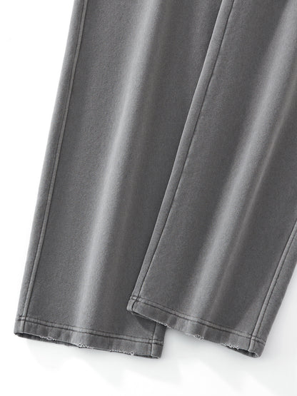 Frayed Enzyme Washed Fleece Sweatpants