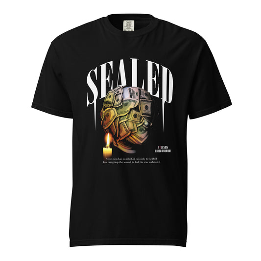 Sealed unisex heavyweight t-shirt