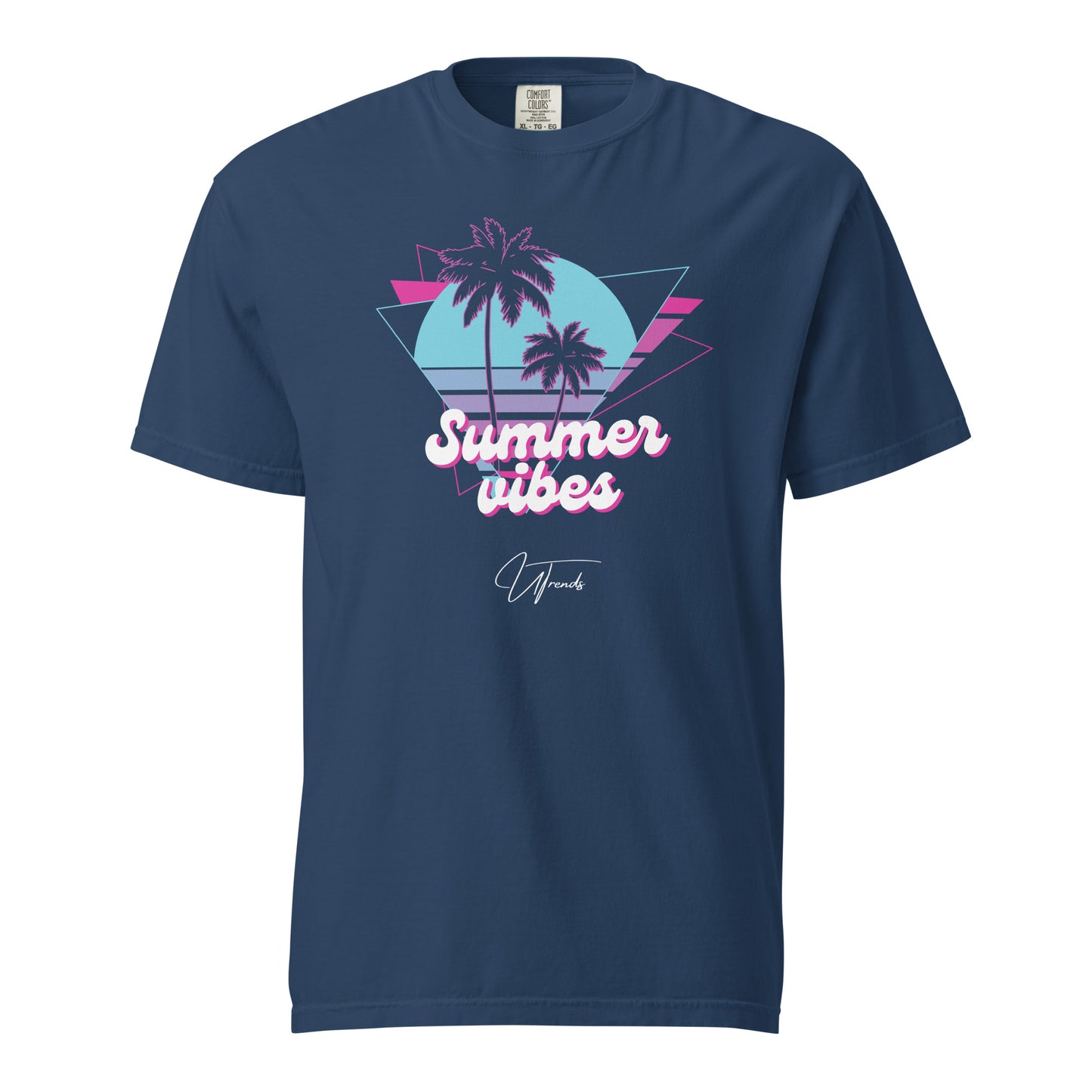 Ambiances estivales T-shirt épais teint en pièce unisexe