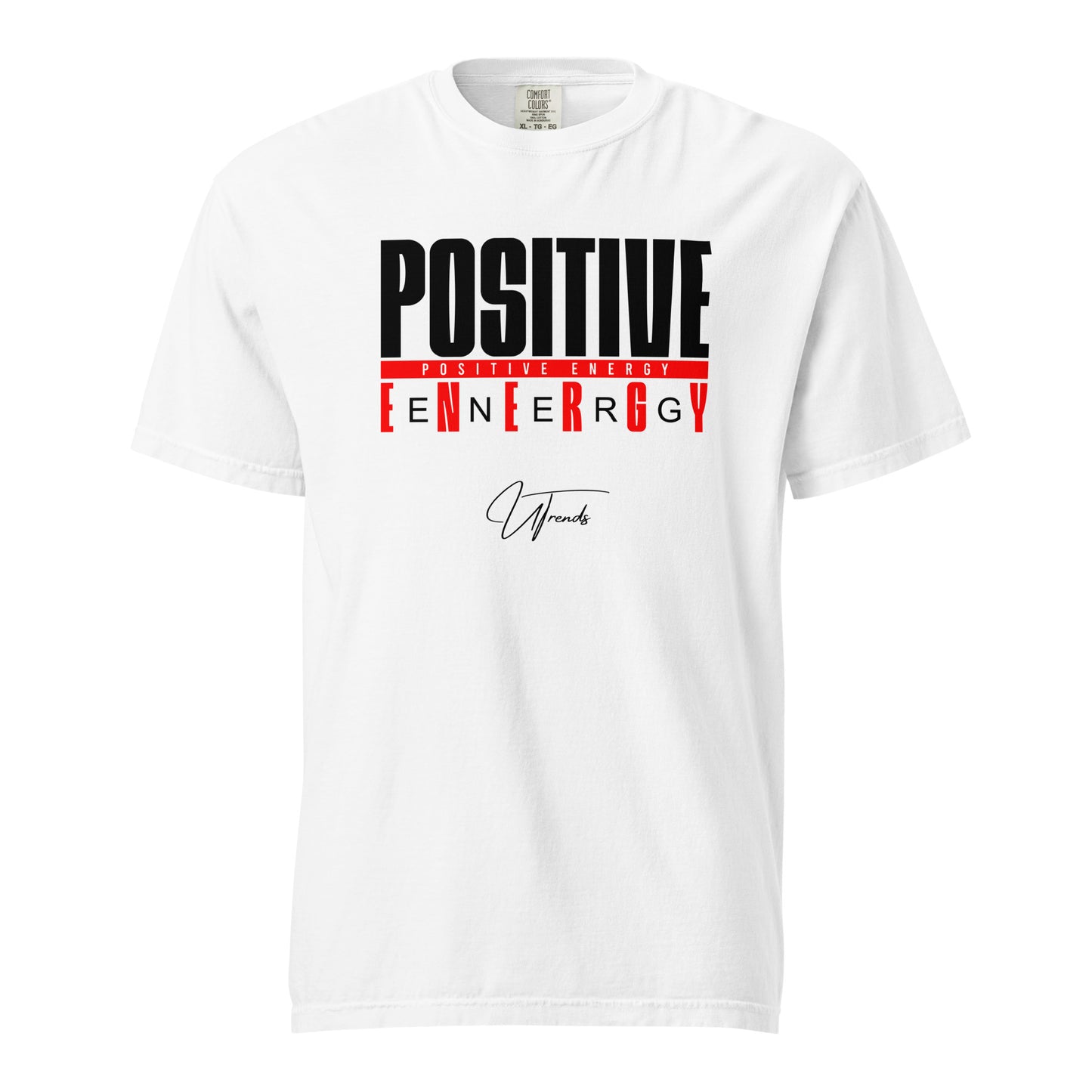 T-shirt lourd teint en vêtement Positive-Energy-Unisex